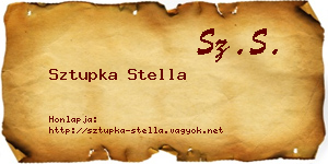 Sztupka Stella névjegykártya